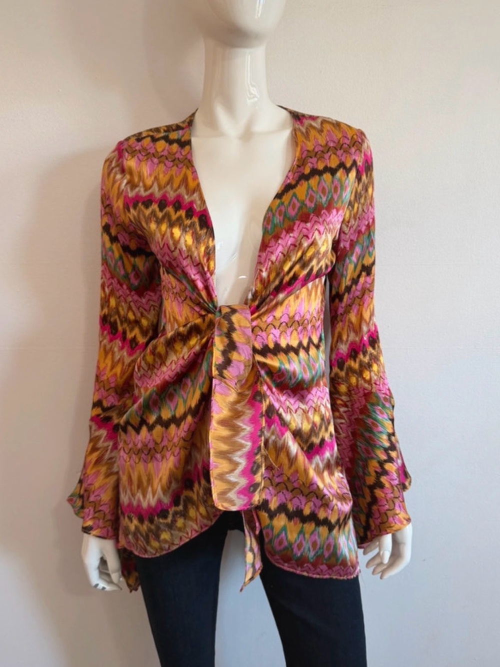 Aum couture silk blouse.